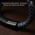 Uniqal WATER Armband mit Gravur – personalisierbares Lederarmband für Männer. Individuell mit Initialen, Datum oder Symbol, das Motivation verleiht.